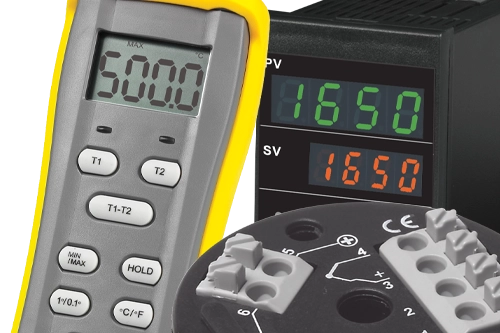 Hand held temperature indicators, temperature transmitters and temperature controllers