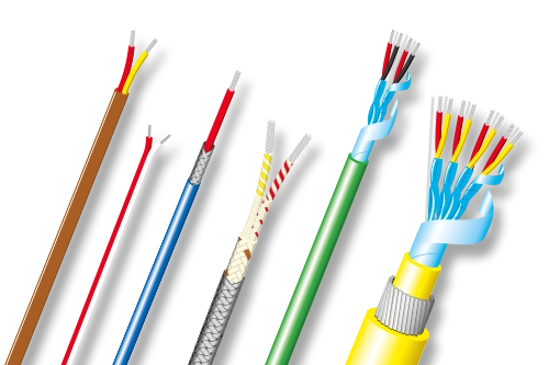 Thermocouple cables in PVC, fibreglass and PFA insulation
